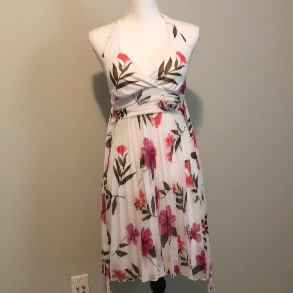 White floral dress